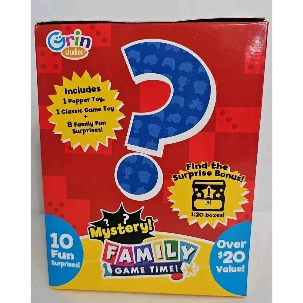 New Sealed Grin Studios Mystery Family‎ Game Time Box 10 Fun Surprises